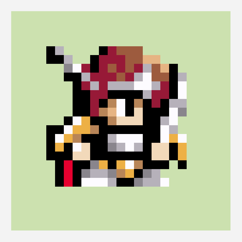 艾尔文 perler bead pattern, 25×25 grid
