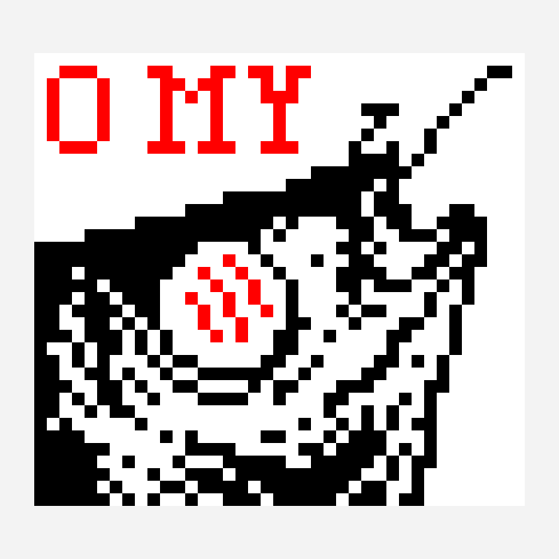 oh my heart pixel art pattern, 39×36 grid