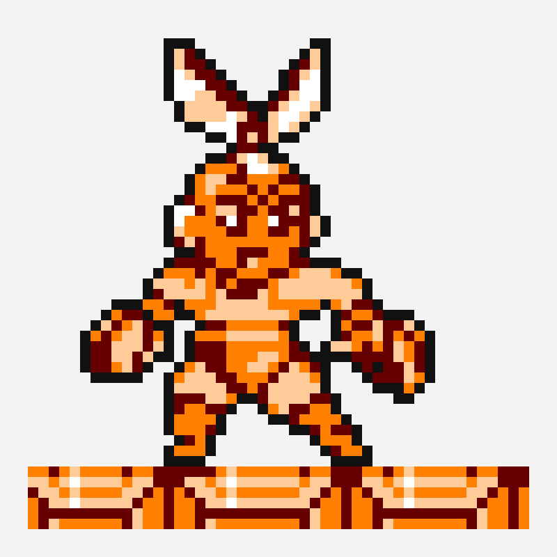 Cut Man in Gravity Circuit Style bead pattern