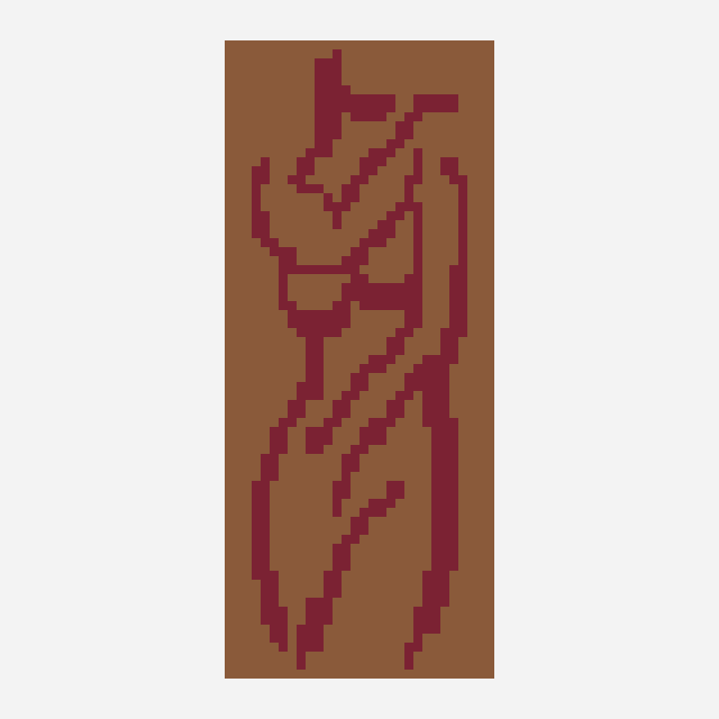 Body Tapestry tapestry crochet pattern, 30×71 grid