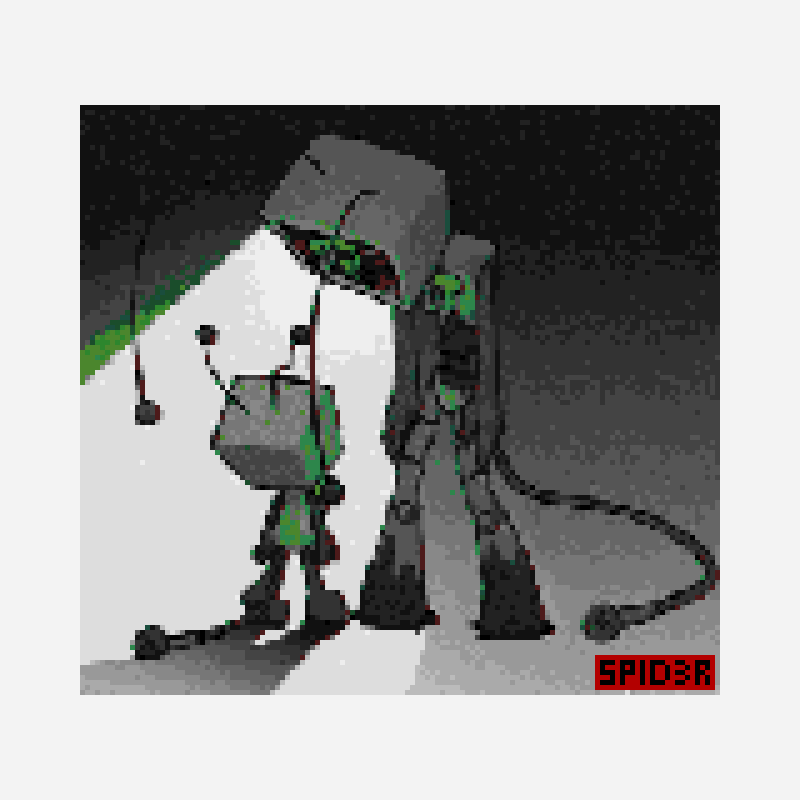 Face to face with the future ( Re-do ) pixelkunst pattern