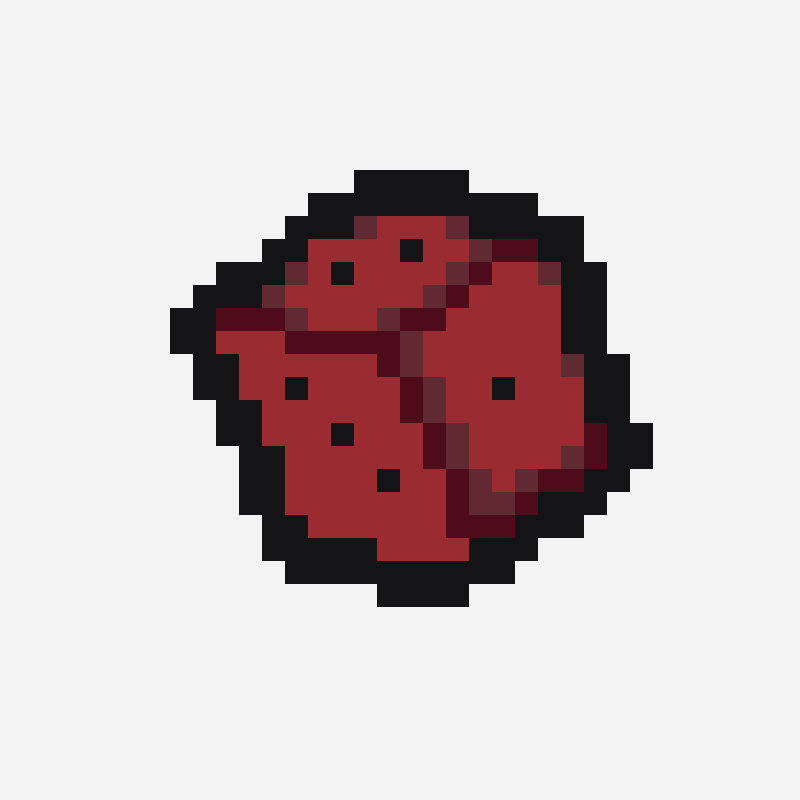 The D6 - The Binding Of Isaac perler bead pattern, 28×33 grid