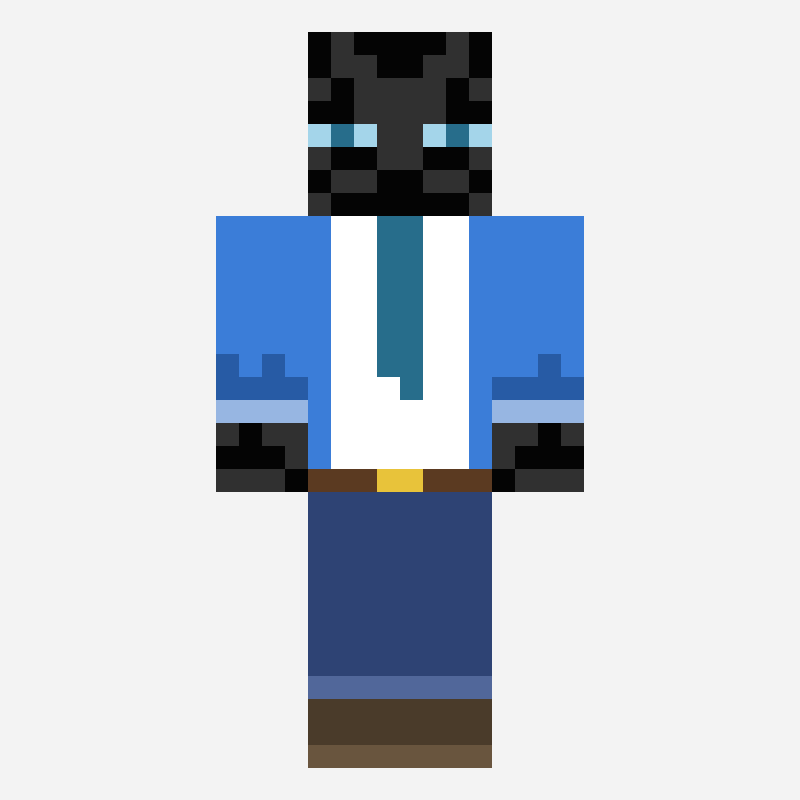 Enderman en costard minecraft 皮肤图案，64×64 格