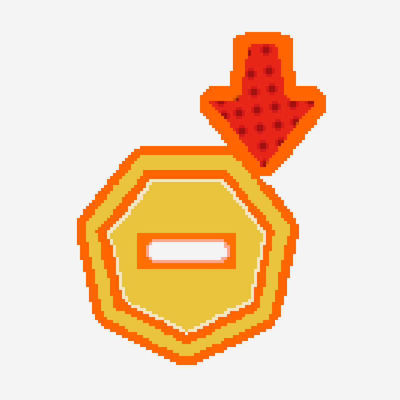 Minus Coin Power Drop pixel art pattern, 84×112 grid
