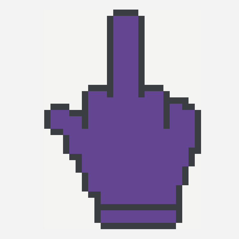 MiddleFinger patrón de kandi bead, cuadrícula 26×35