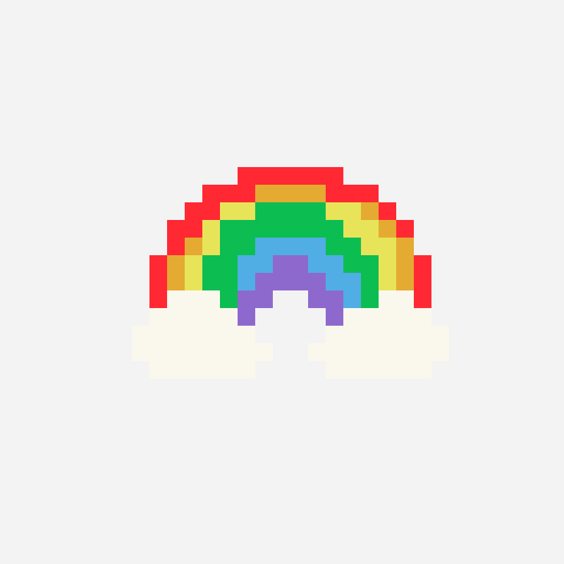 Rainbow perler bead pattern, 29×29 grid