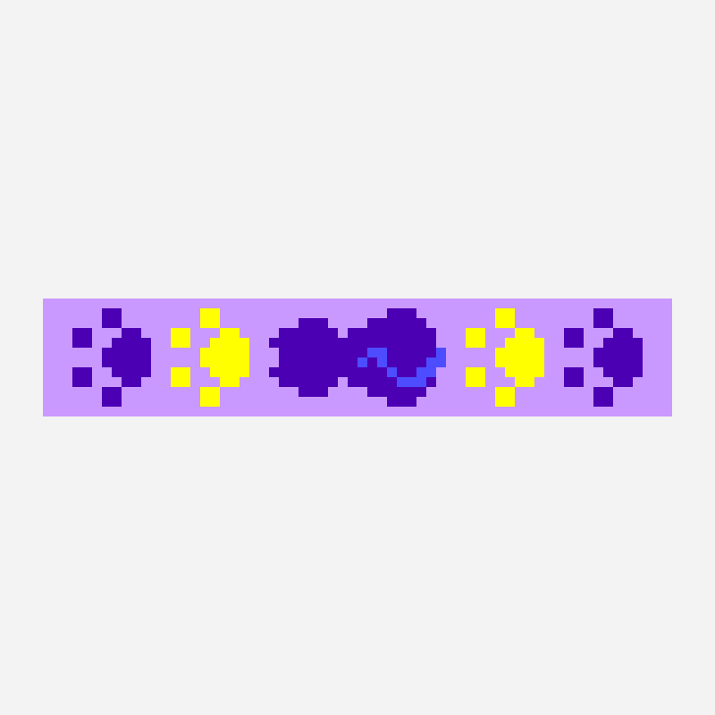 Cat Beaded Bracelet pixel art pattern, 64×12 grid