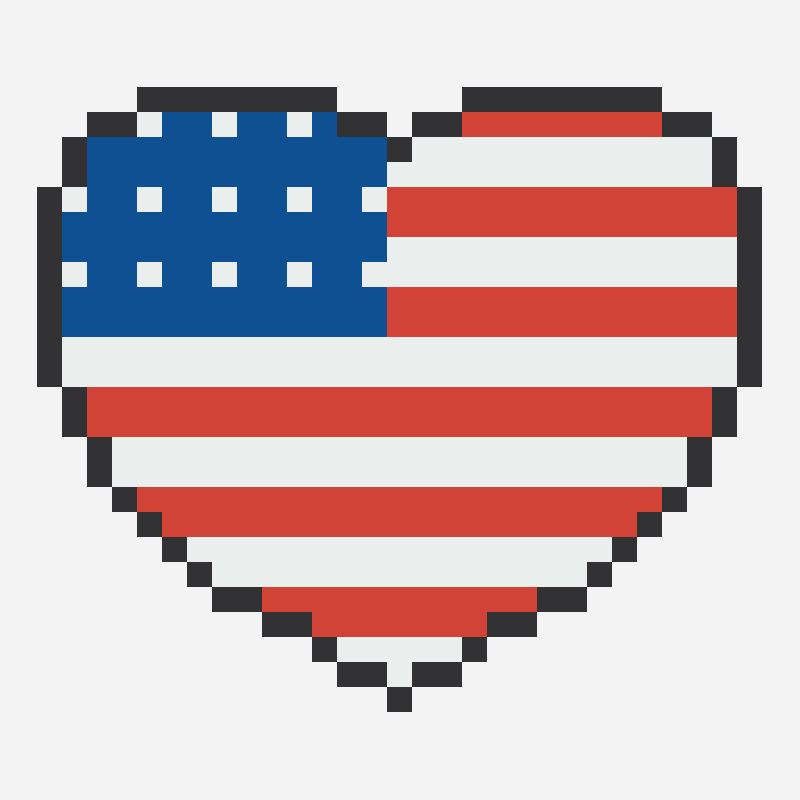 American Flag Heart