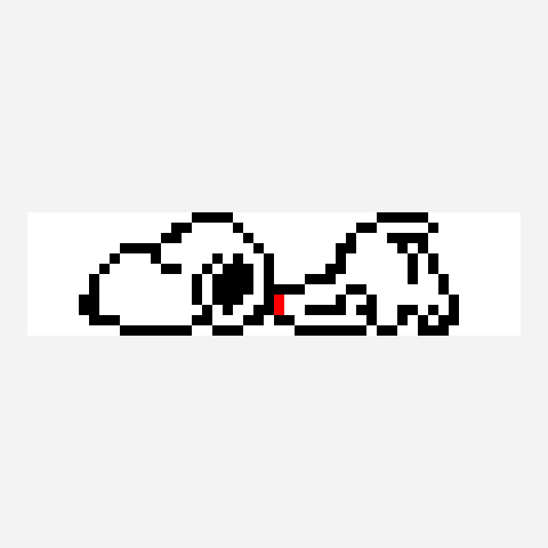 Snoopy Beaded Bracelet pixel art pattern, 64×10 grid