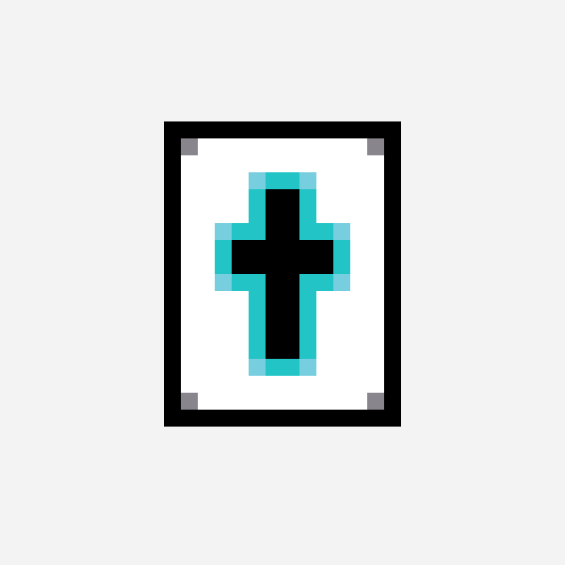 Holy Card - The Binding Of Isaac bead pattern