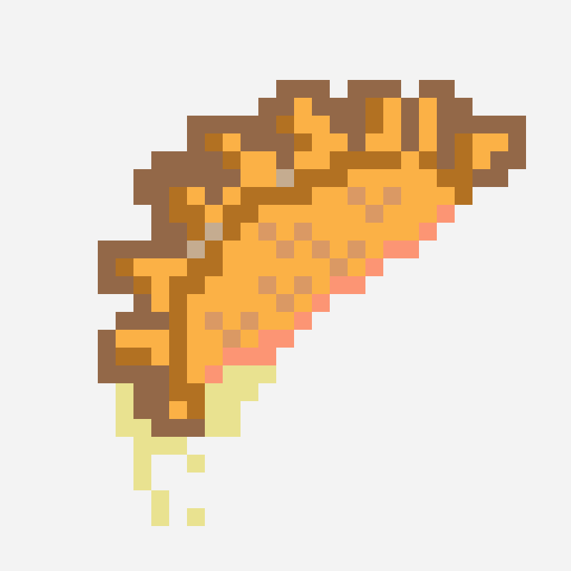 empanada keso perler bead pattern, 29×29 grid