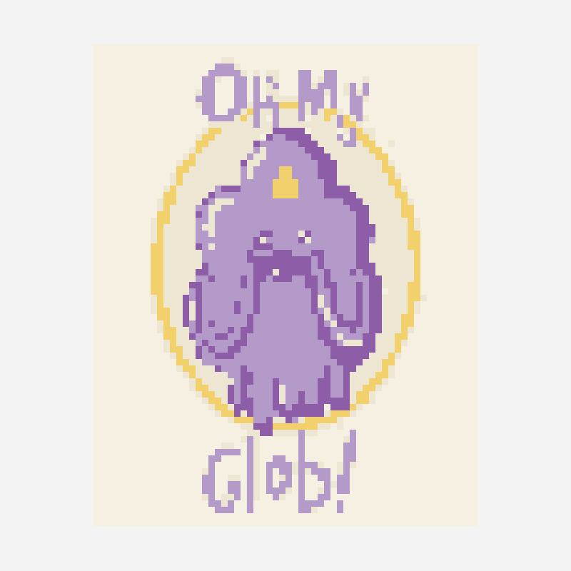 Oh my glob (Adventure Time) tapestry crochet pattern, 60×75 grid