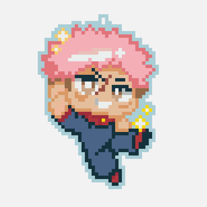yuuji boy perler bead pattern