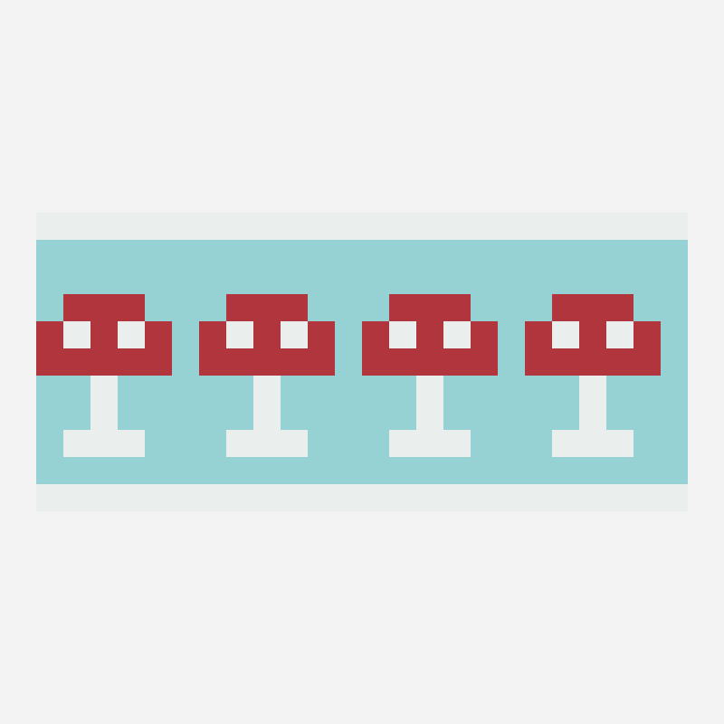 Mushroom kandi cuff bead pattern