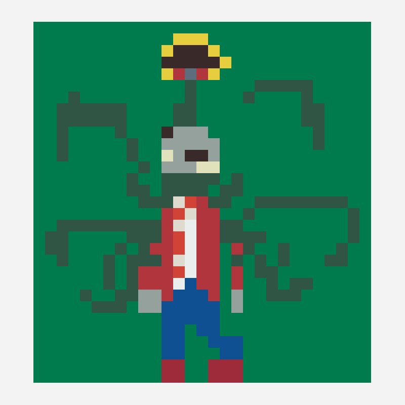 the zomflower perler bead pattern