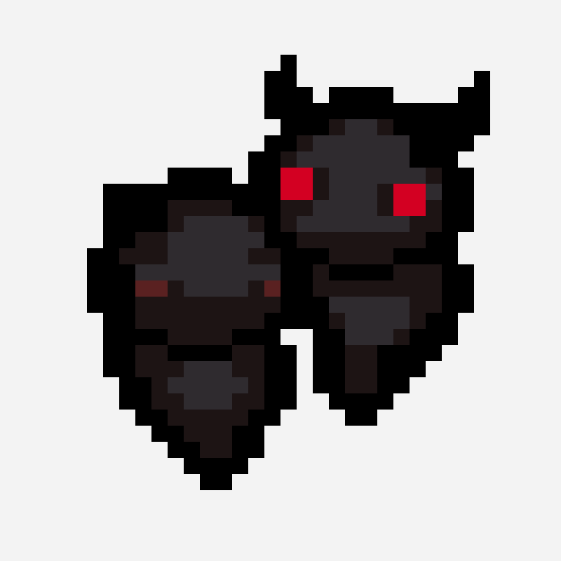Twisted Pair - The binding of Isaac perler bead pattern, 32×32 grid