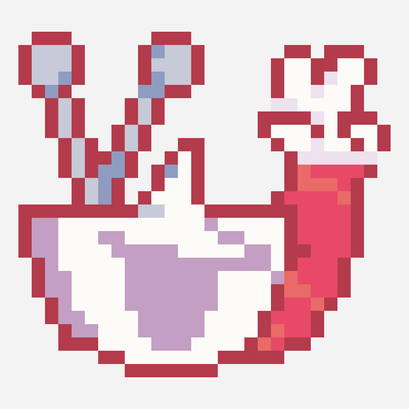 Tenna - Deltarune cross stitch pattern, 28×26 grid