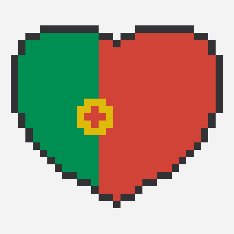 Portugal Flag Heart