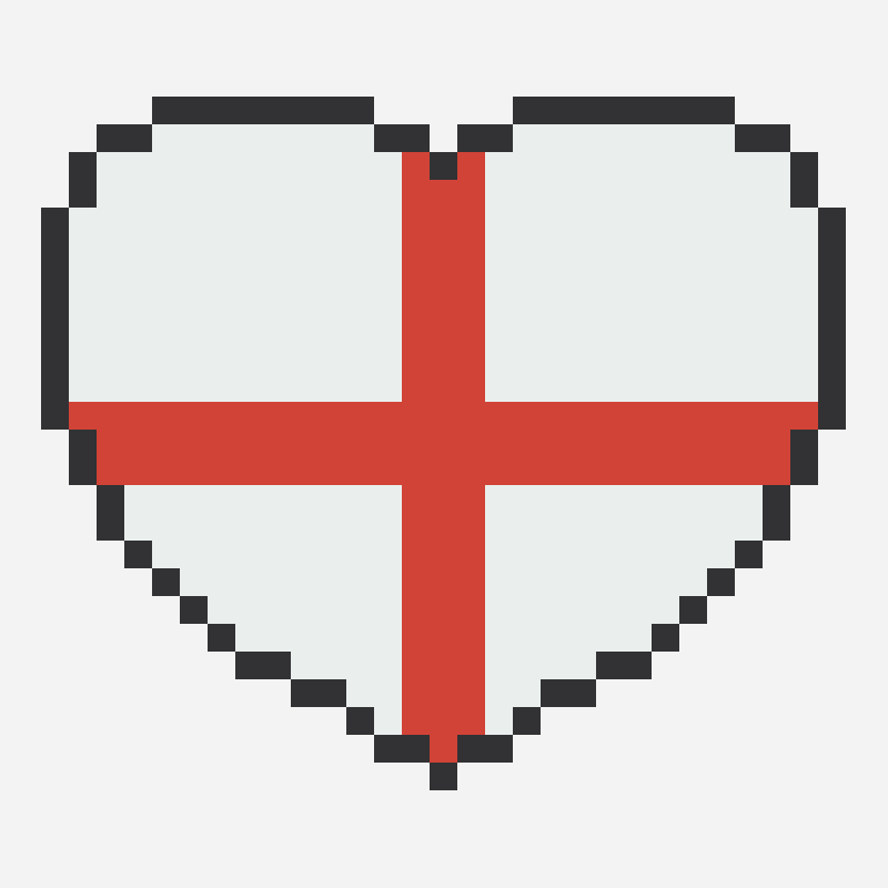 England Flag Heart