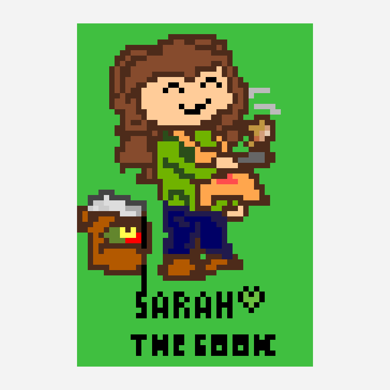 green soul concept pixel art pattern, 44×64 grid