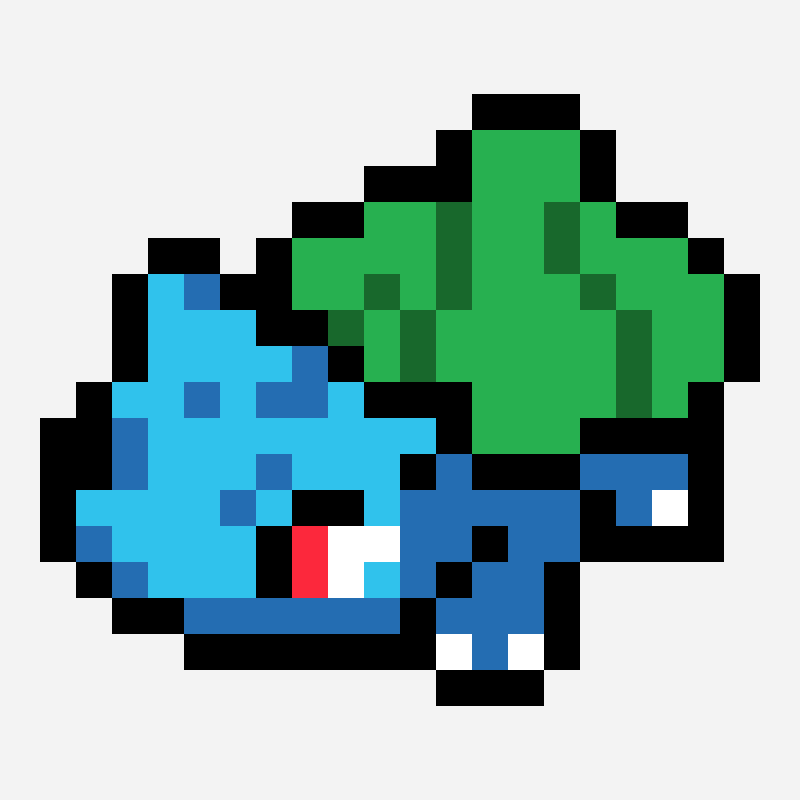 Bulbasaur Pokémon cross stitch pattern