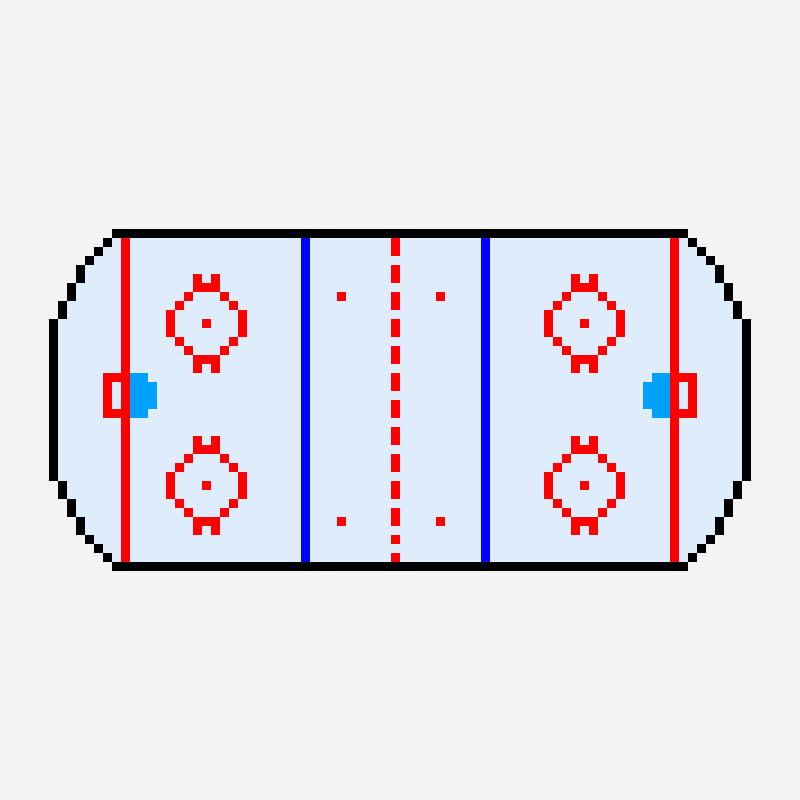 Hockey Rink pixel art pattern, 78×38 grid