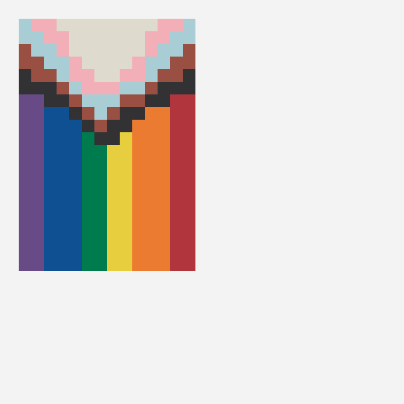 Inclusive PrideFlag bügelperlen pattern