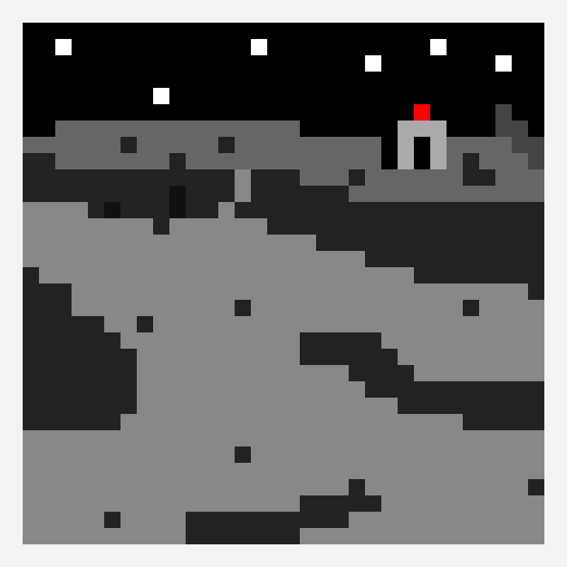 planet Detroit pixel art pattern, 32×32 grid
