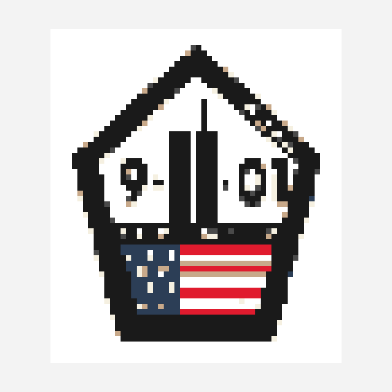 9/11 tapestry tapestry crochet pattern, 54×62 grid