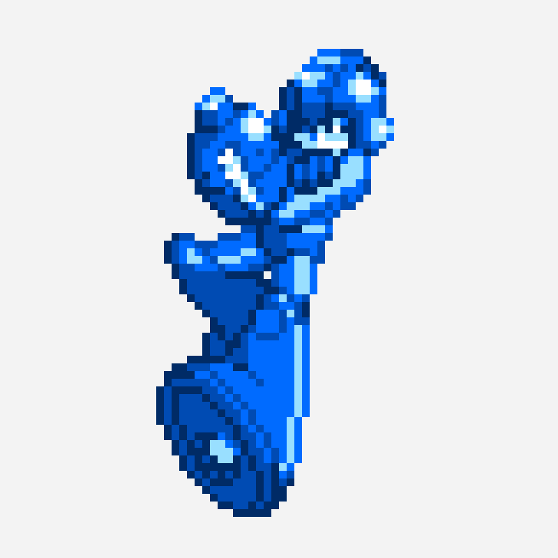 Mega Mix Mega Man pixel art pattern, 64×64 grid