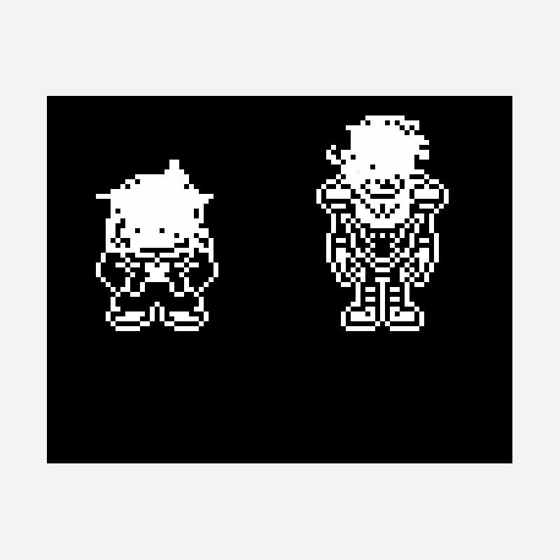 Two lost souls perler bead pattern, 95×75 grid