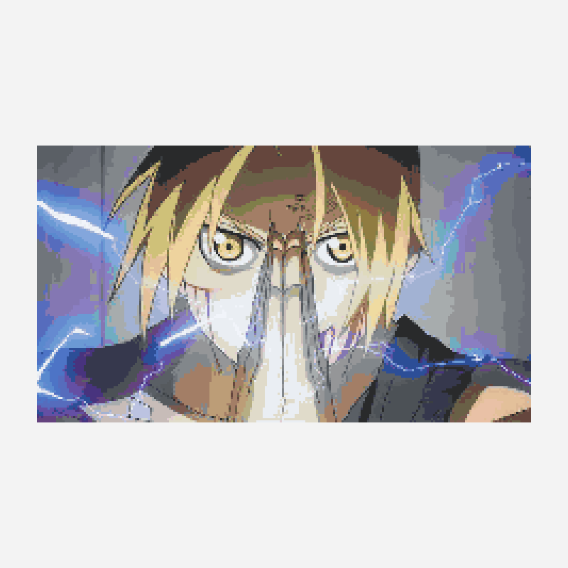 What anime is this ? perler bead pattern, 232×130 grid
