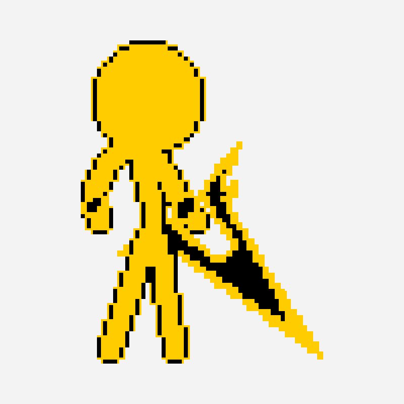 Yellow in The Dark Lord's body pixel art pattern, 128×160 grid