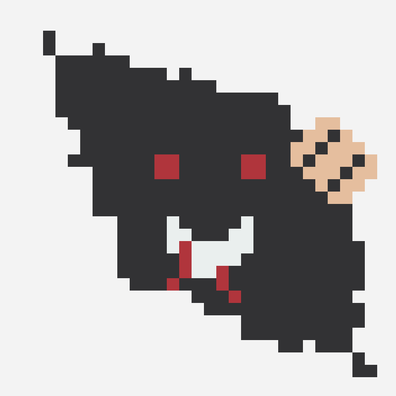 Monster in the wall perler bead pattern, 29×29 grid