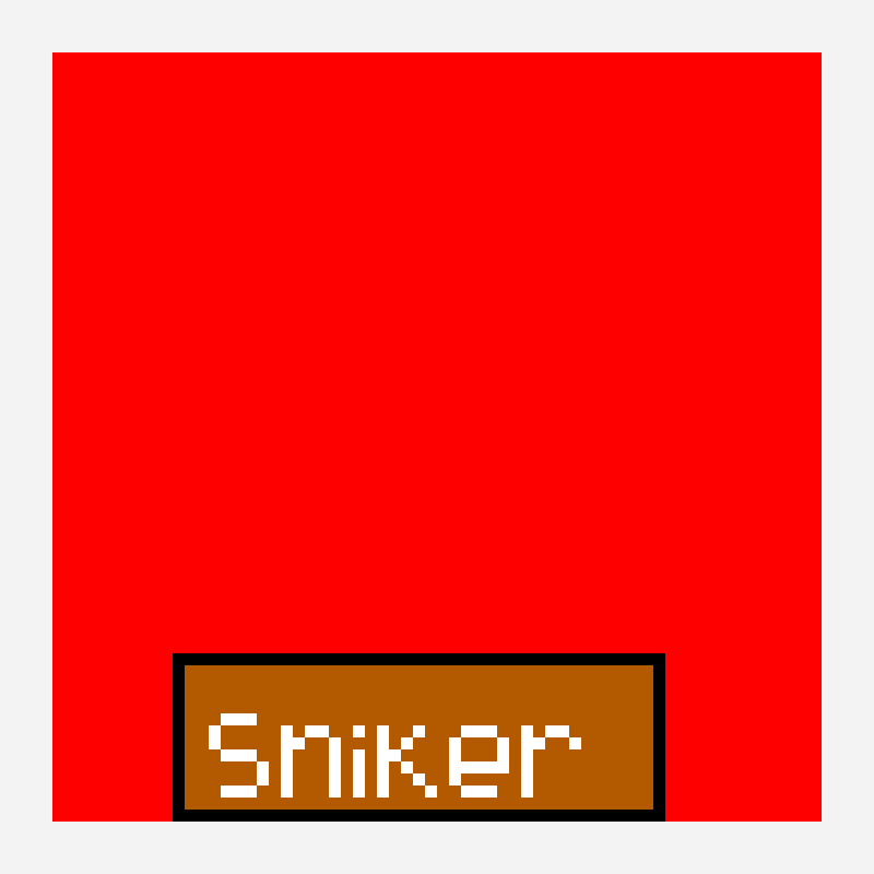 Mantequilla sniker. pixel art pattern, 64×64 grid