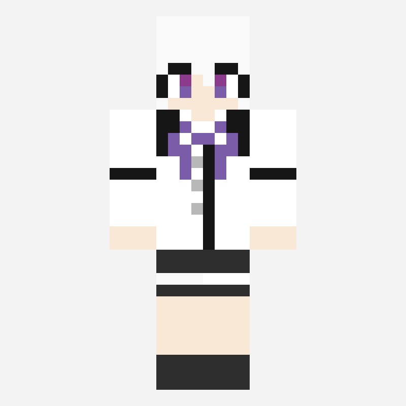 아잉네 minecraft skin pattern, 64×64 grid