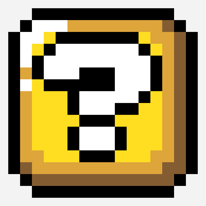 マリオワールドハテナブロック pixel art pattern