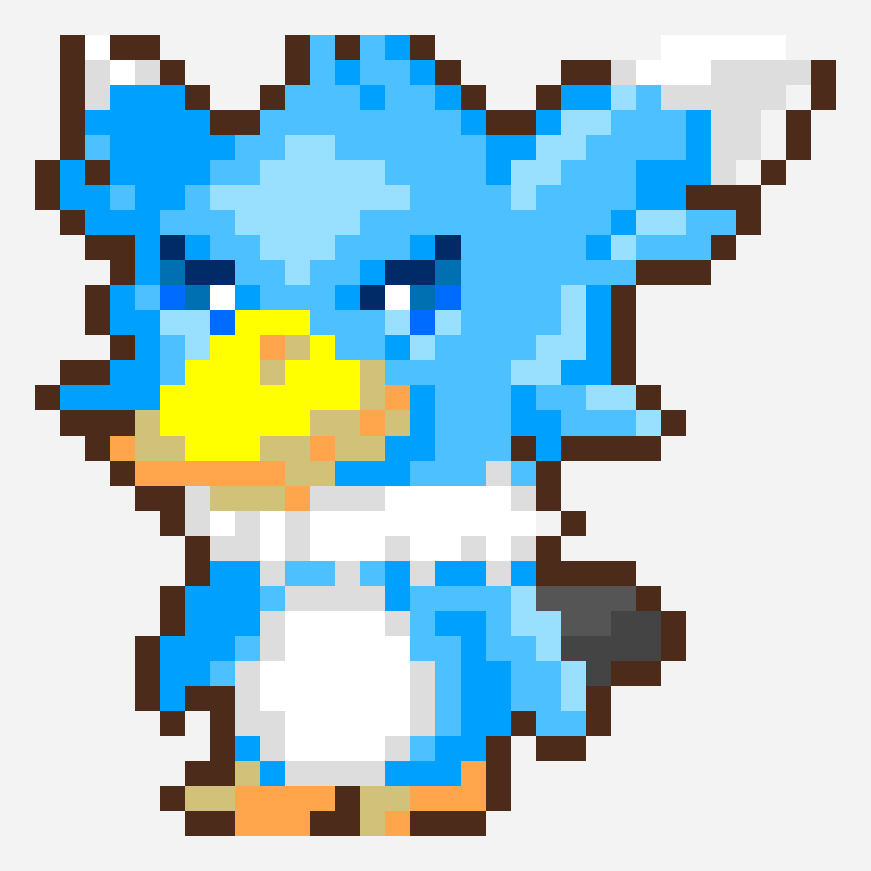 Fuack Palworld Pixel Sprite pixel art pattern, 32×32 grid