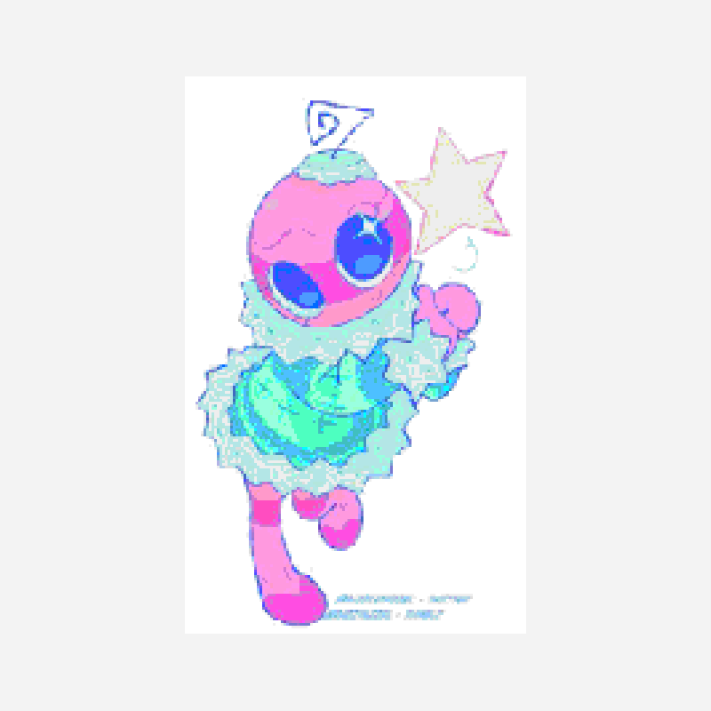 Bobette Carolynne pixel art pattern, 128×209 grid