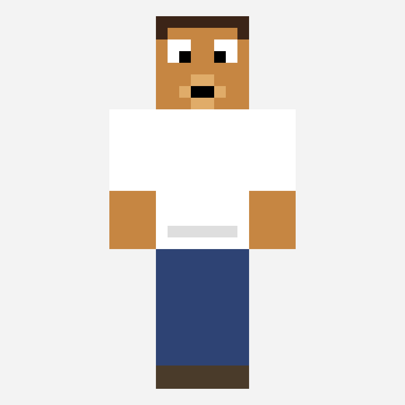 驚く人 minecraft skin pattern, 64×64 grid