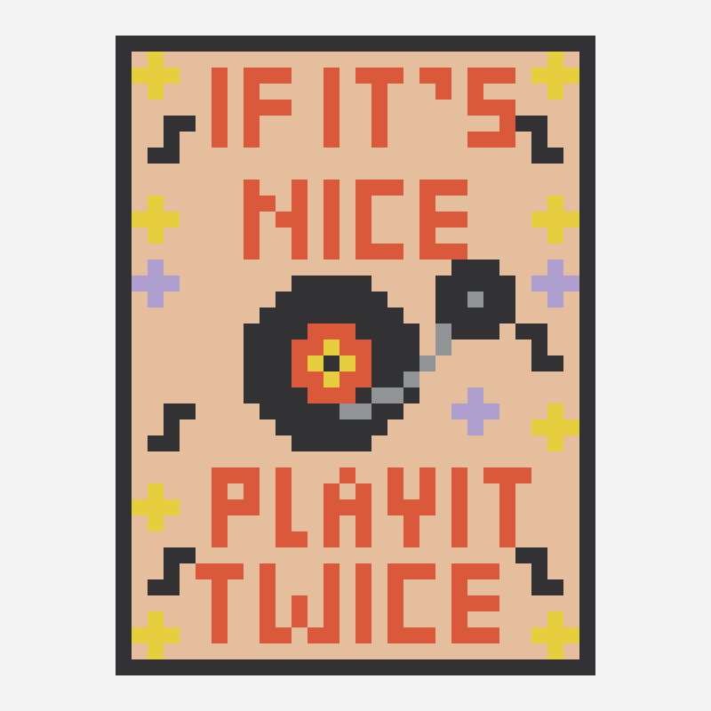 Music perler bead pattern, 30×40 grid