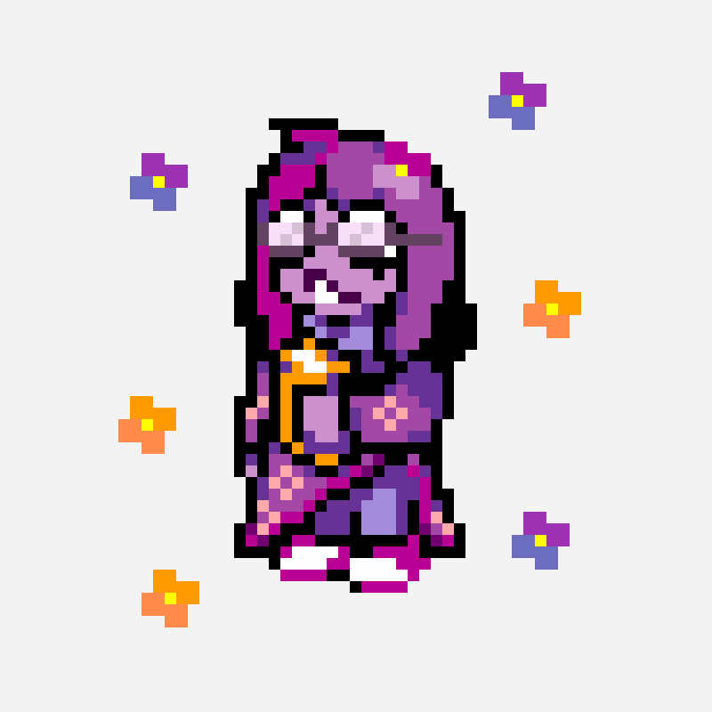 Seth (fluttered) (flowers) perler bead pattern, 58×58 grid