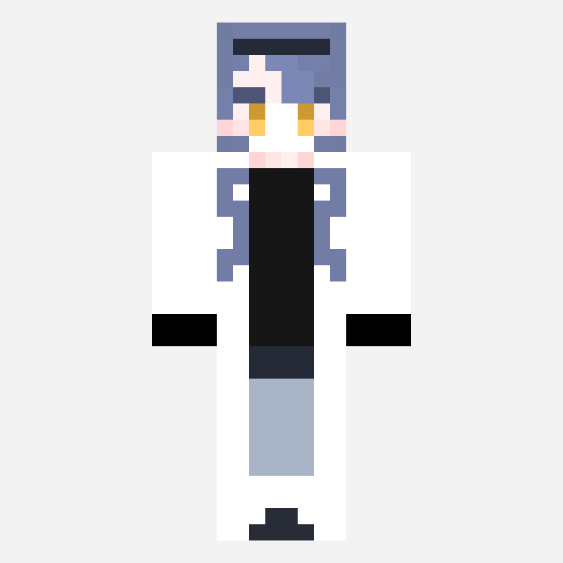 파스텔 전기 강지 minecraft skin pattern, 64×64 grid