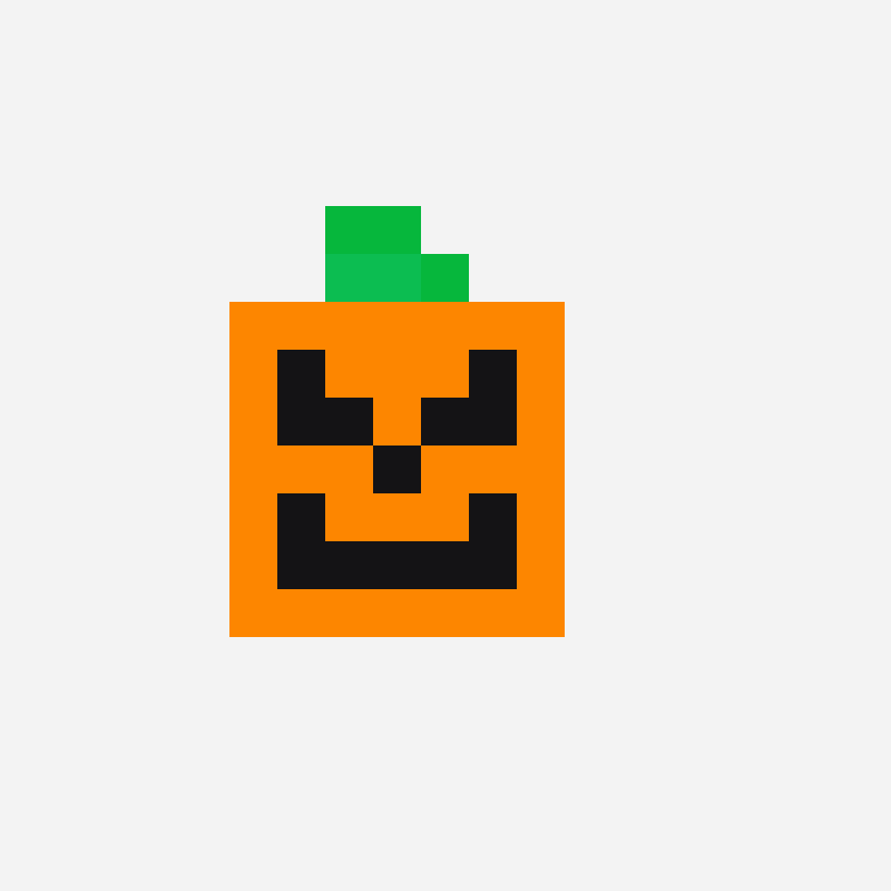 pumpkin halloween perler bead pattern, 17×12 grid