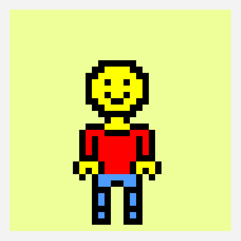 lego man pixel art pattern, 35×35 grid