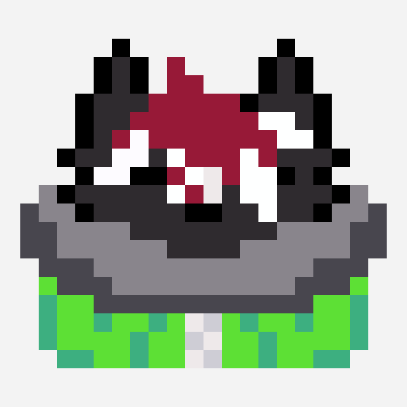 skunky perler bead pattern, 20×20 grid