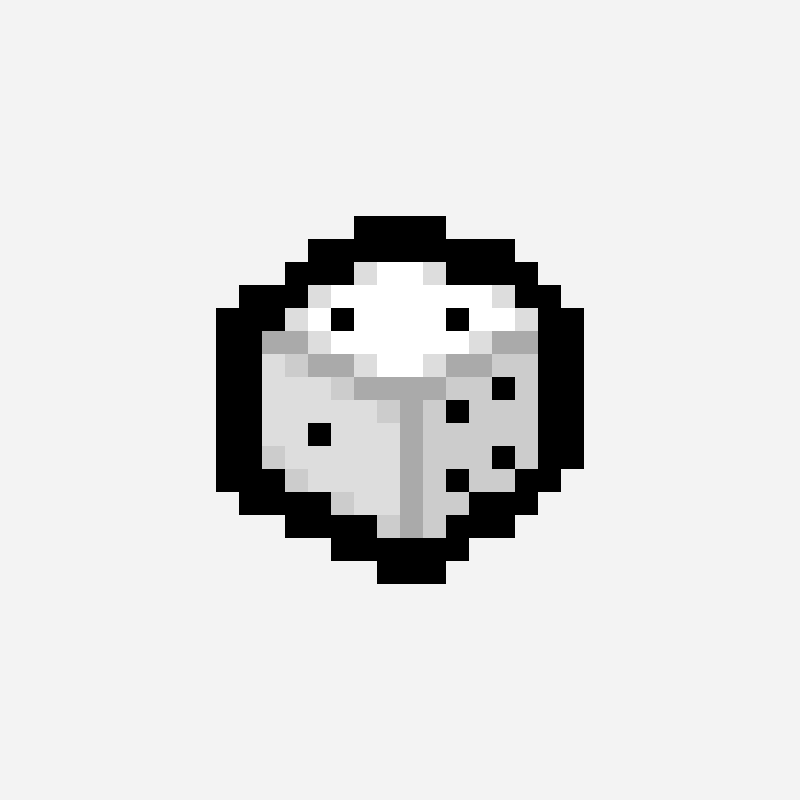 Eternal D6 - The Binding Of Isaac pixel art pattern, 32×32 grid