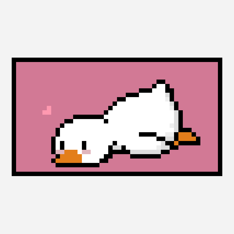 sleepy duck~~~~~ pixel art pattern