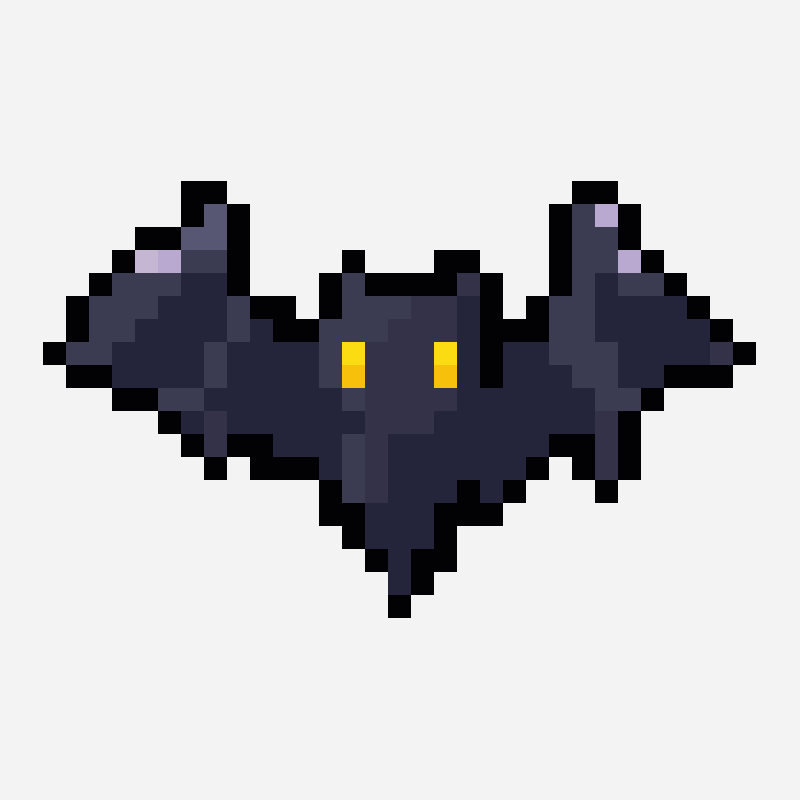 Halloween bat pixel art pattern