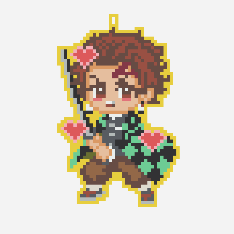 tanjiro kamado bead pattern